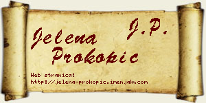 Jelena Prokopić vizit kartica